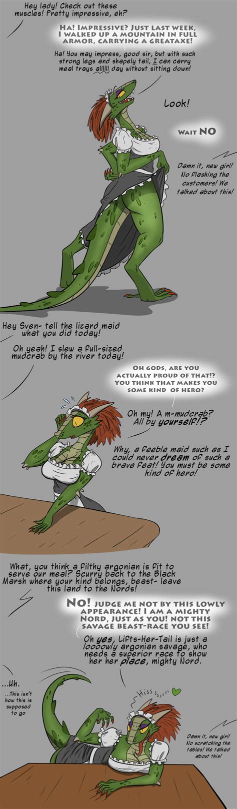 lusty argonian maid comic|Lusty Argonian Maid'd 51: The EnTrackening .